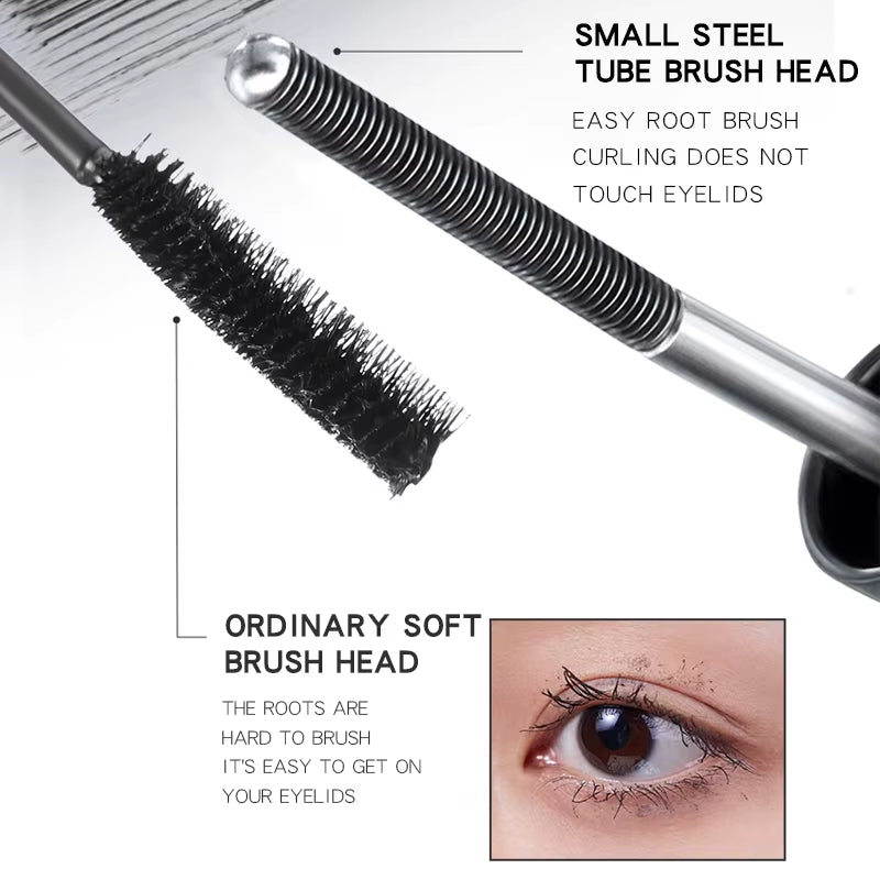 Waterproof 3D Lengthening Mascara Black Eyelash Extension Eye Lashs Brush Long-Wearing Silk Mascara Cosmetics Gift