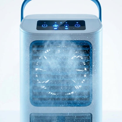 Portable Desktop Air Cooler & Humidifying Spray Fan – 24W, 2-Speed Quiet Cooling | GadgetMall