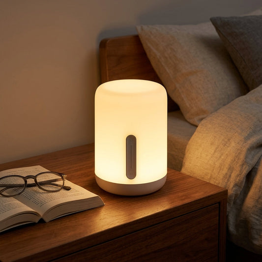Smart Bedside Lamp – App, Voice & Touch Control, 2700K Warm Light | GadgetMall