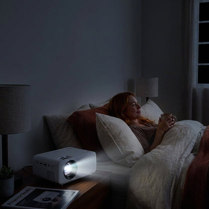 Portable Smart Projector – Android 14, Wi-Fi, Bluetooth & Auto Keystone | GadgetMall