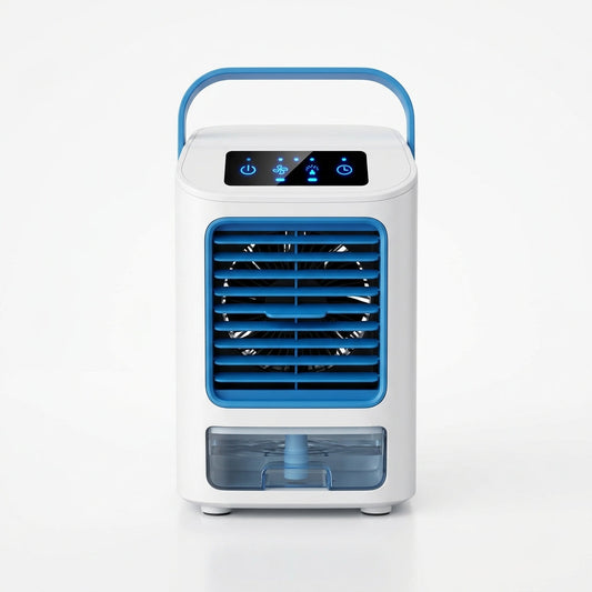 Portable Desktop Air Cooler & Humidifying Spray Fan – 24W, 2-Speed Quiet Cooling | GadgetMall
