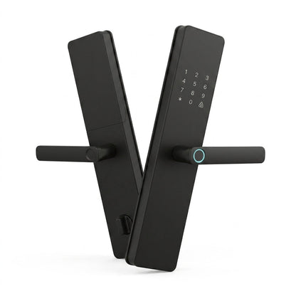 Smart Door Handle Lock – Fingerprint, Keypad, Card & App Control | GadgetMall