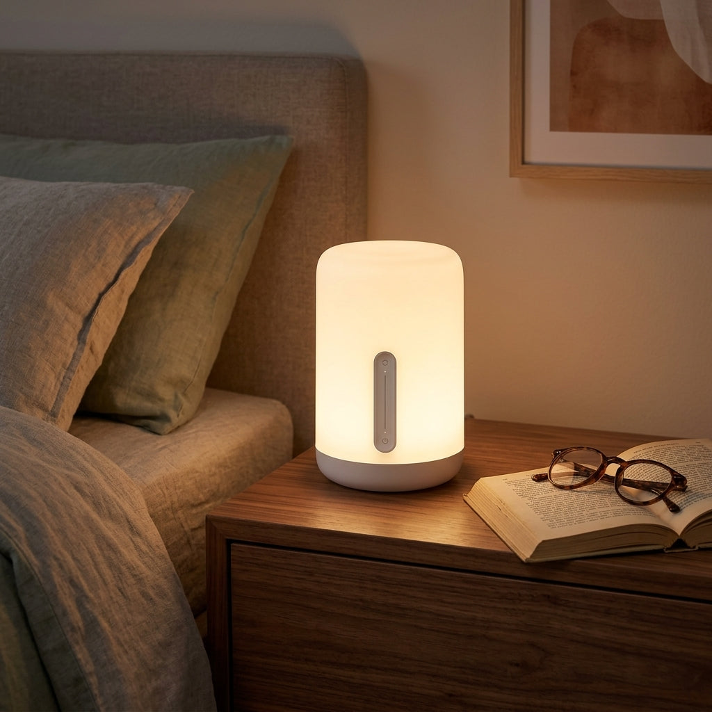 Smart Bedside Lamp – App, Voice & Touch Control, 2700K Warm Light | GadgetMall